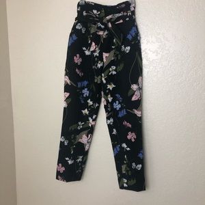 Flower printed pants.